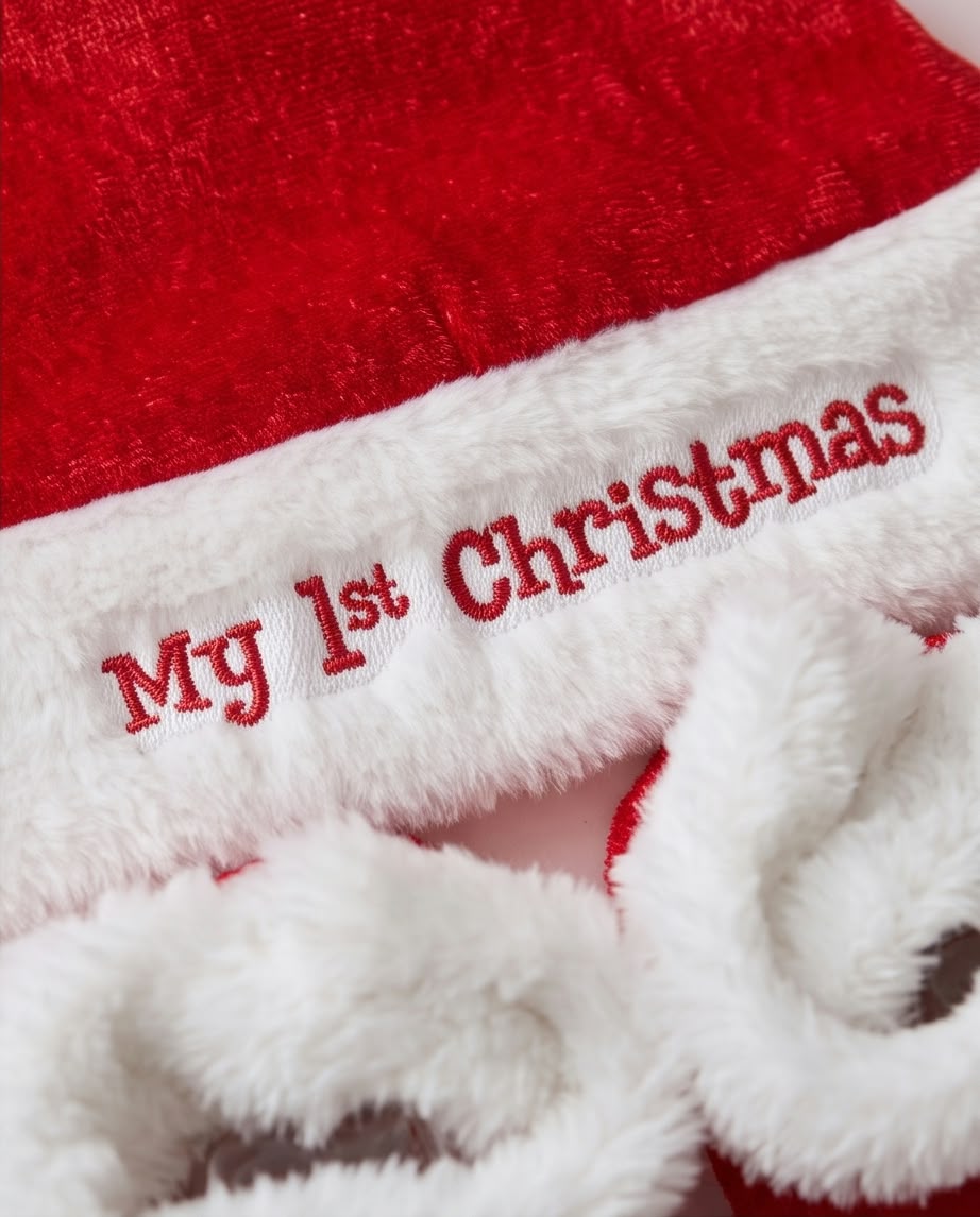 Santa Hat & Bootie Sock Set
