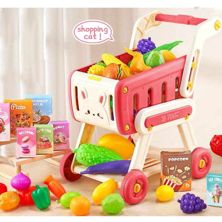 shopping cart toy set