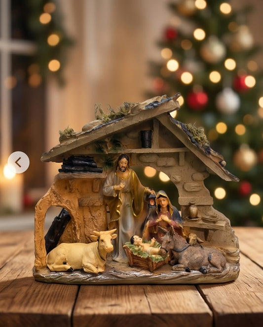 polyresin Christmas nativity scene figurine