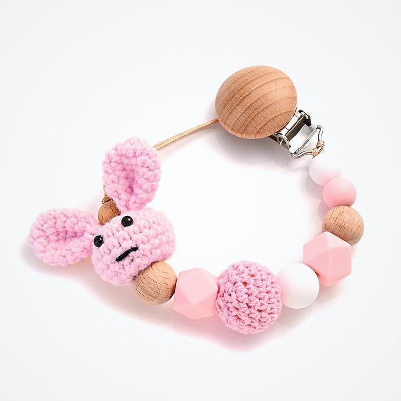 crochet baby pacifier clip / soother holder