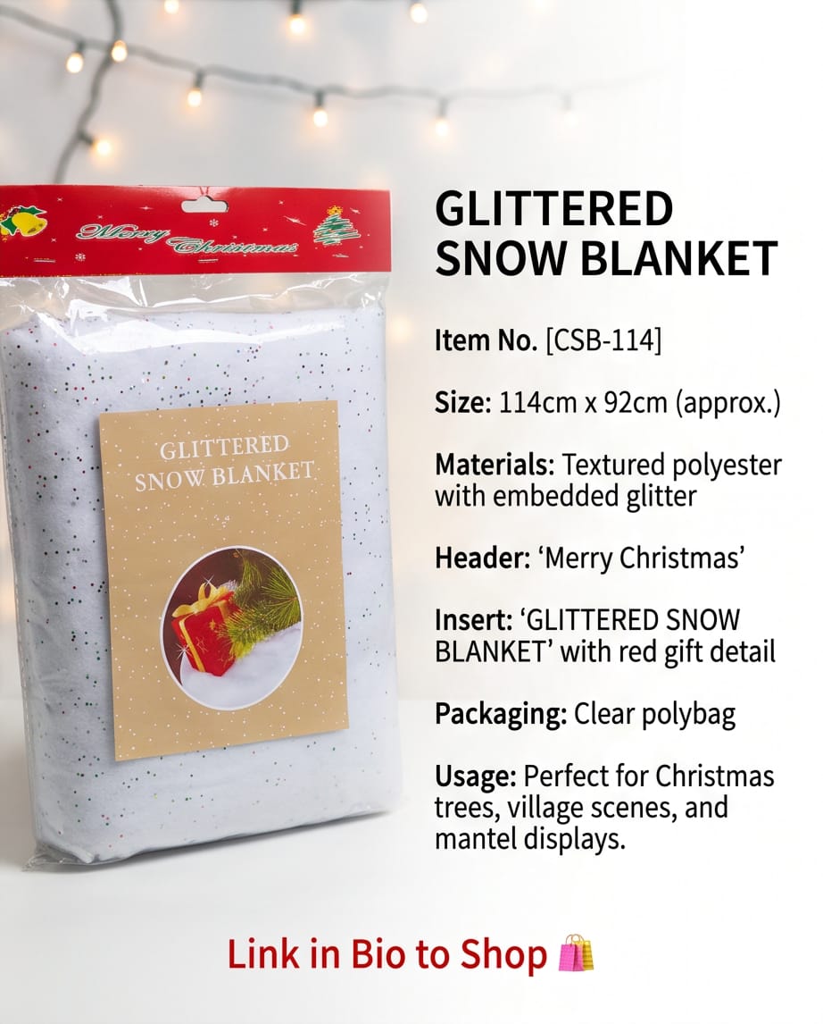 Glittered Snow Blanket