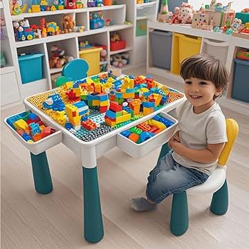 Block Table Desktop and Lego