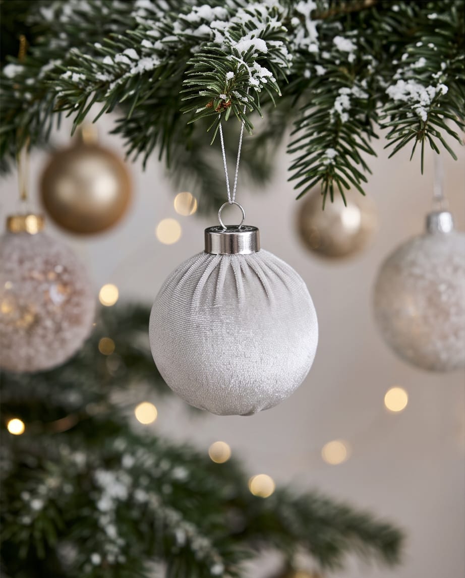 velvet Christmas tree ball ornaments