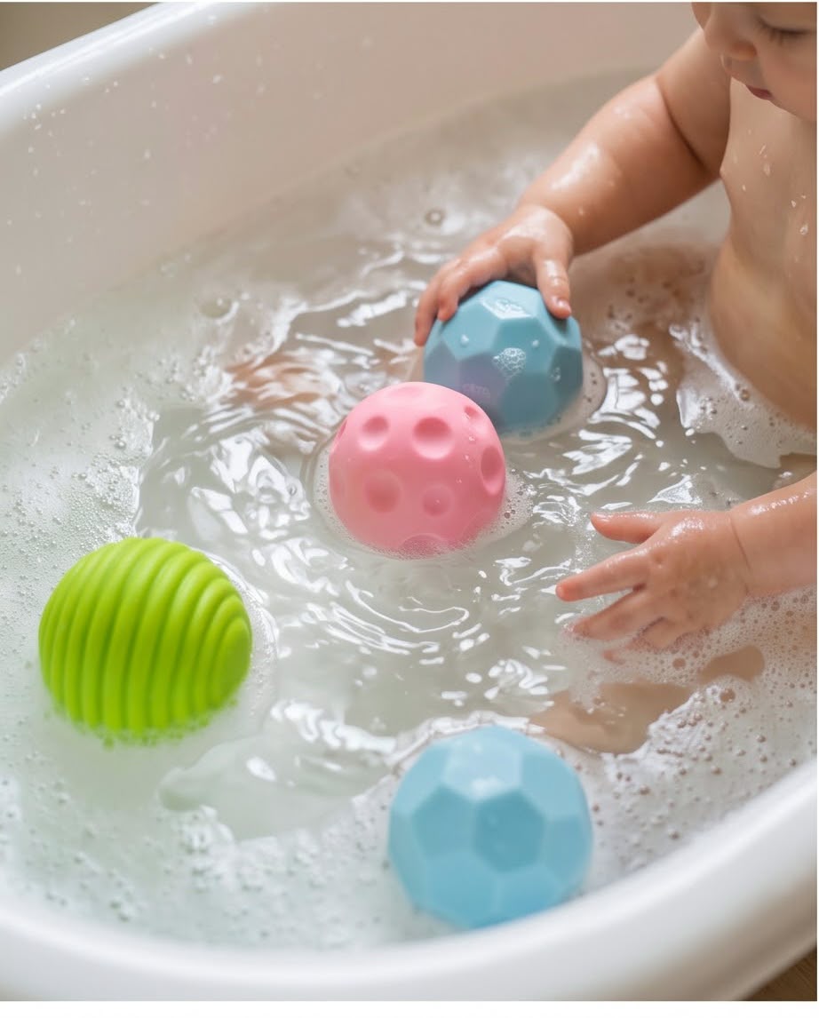 Moon Baby Soft Textured Balls 12-Piece Set.