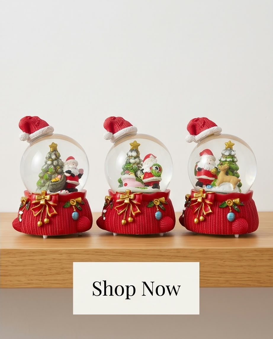 decorative Christmas snow globes