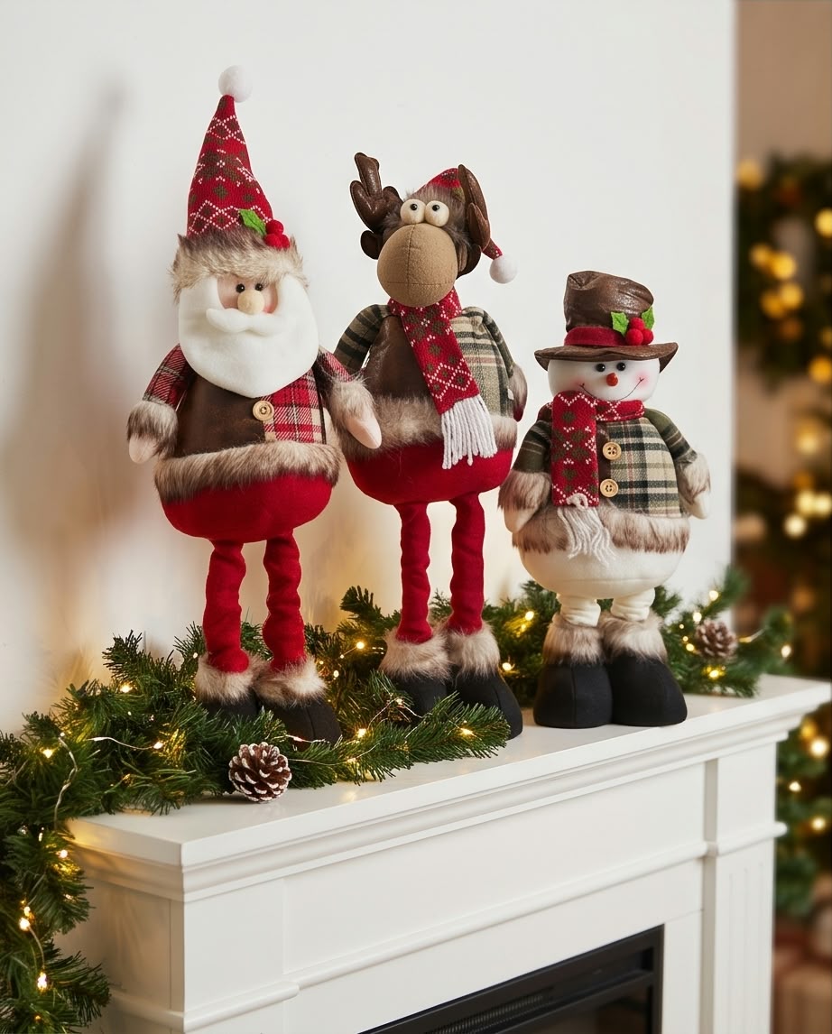 handmade Christmas standing figures
