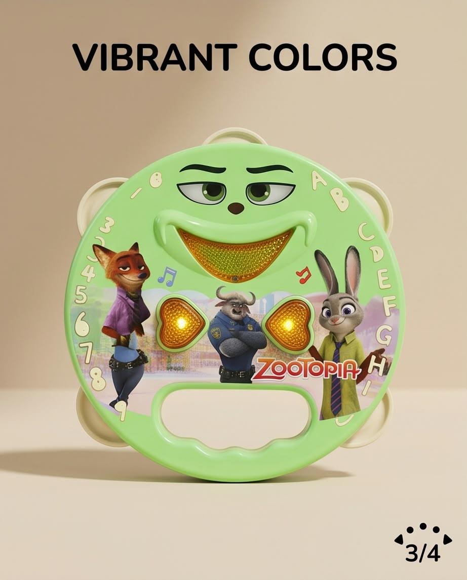musical hand drum and tambourine toy.