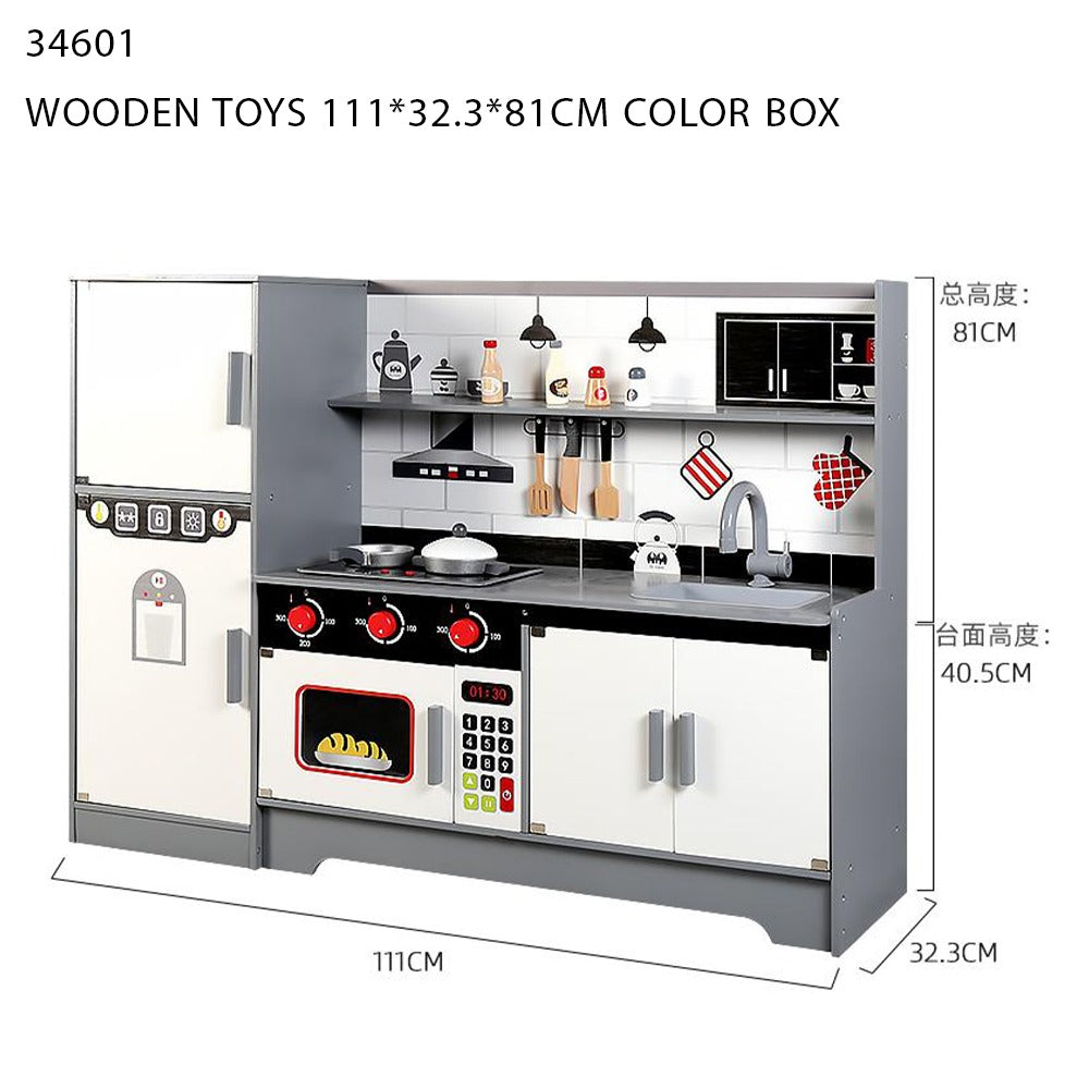 Silver  wooden kitchen