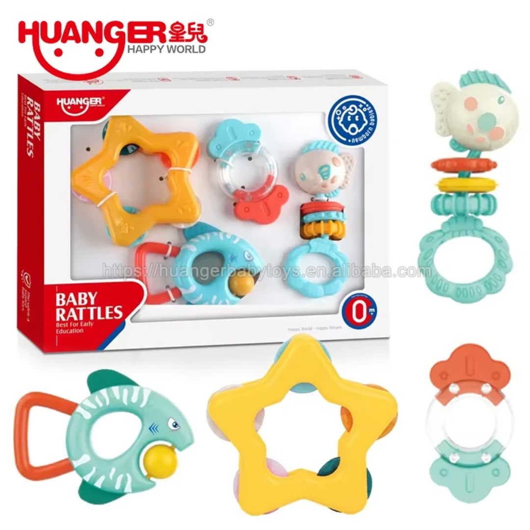 colorful baby rattles and teethers