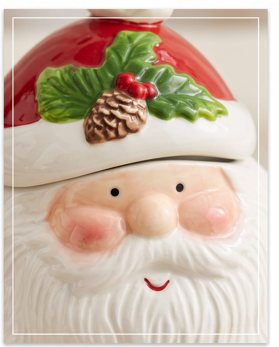 ceramic Santa Claus cookie jar