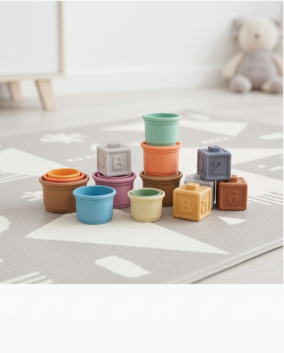 Alaire Soft Rubber Baby Set (4-in-1 Montessori Toy Box