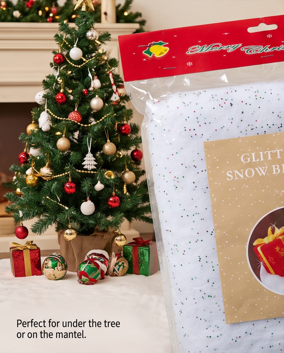 Glittered Snow Blanket
