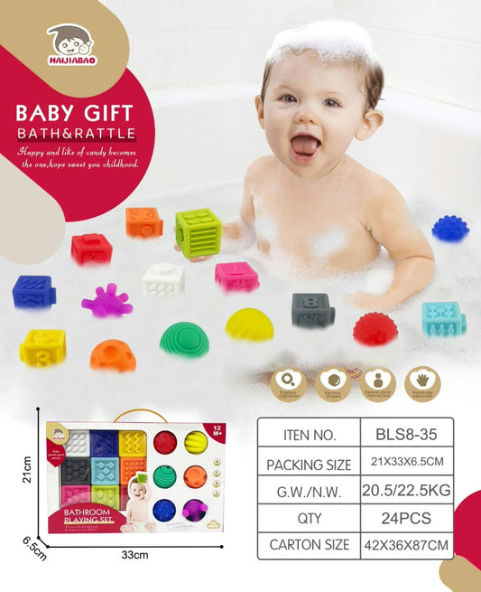 Haijiabao Soft Baby Bath & Rattle Building Blocks