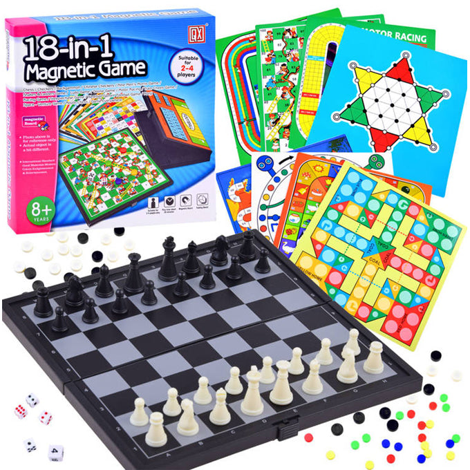 18-in-1 Magnetic Games Set