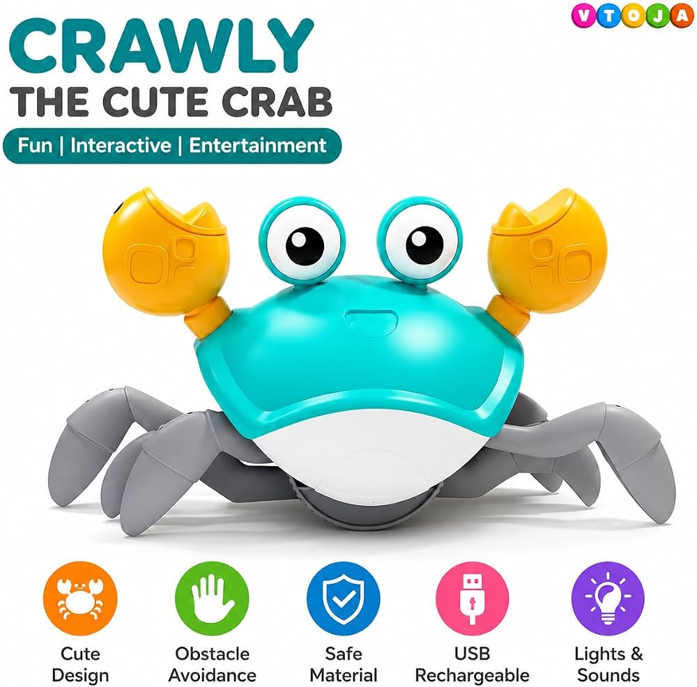 Crawly the Cute Crab baby toy