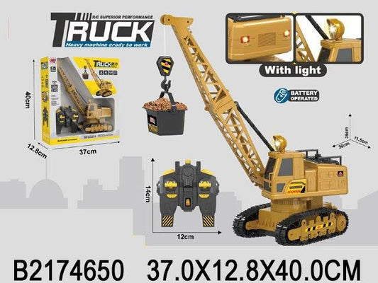 remote-controlled crawler crane and dragline