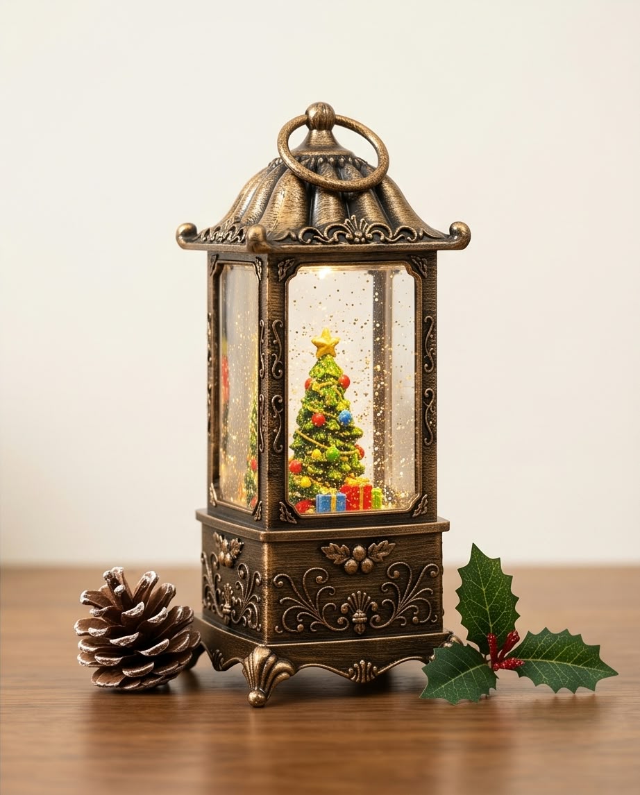 Christmas tree musical lighted water lantern
