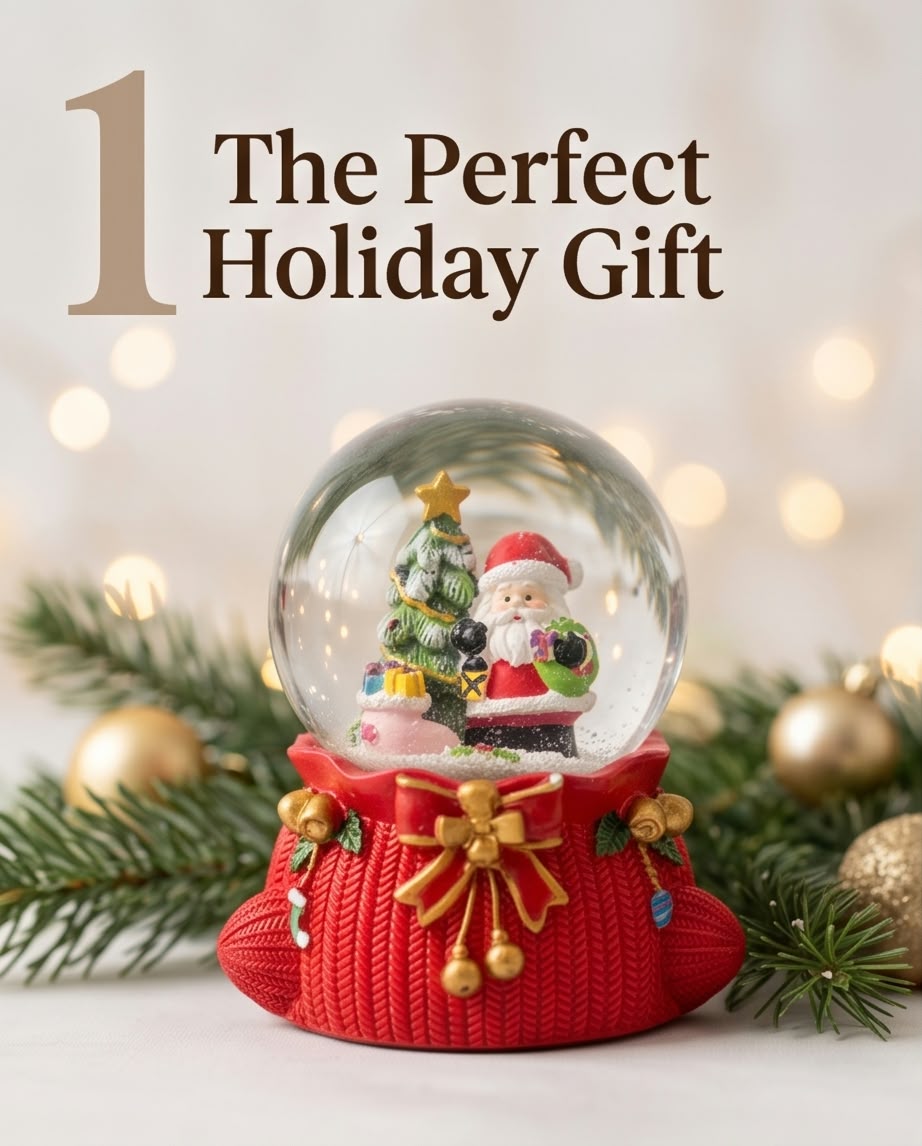 light and music Nativity scene Christmas snow globe