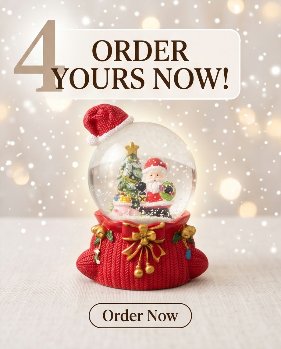 light and music Nativity scene Christmas snow globe