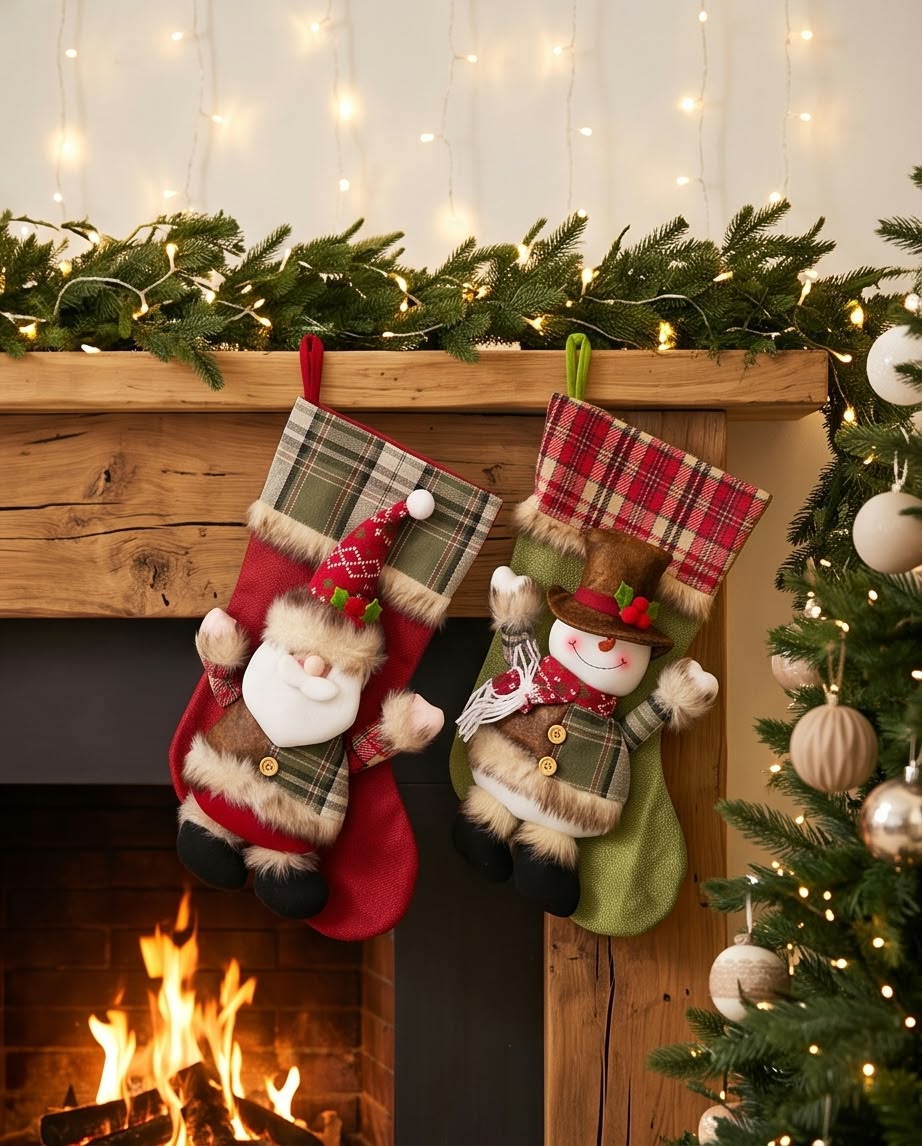 Jingle Jollys 3D Plush Christmas Stockings