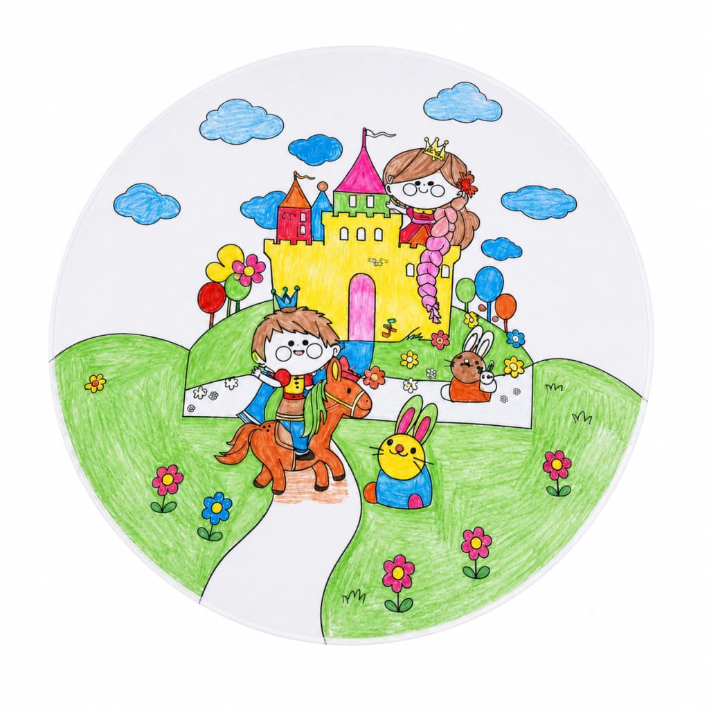 coloring children's drawing canvas