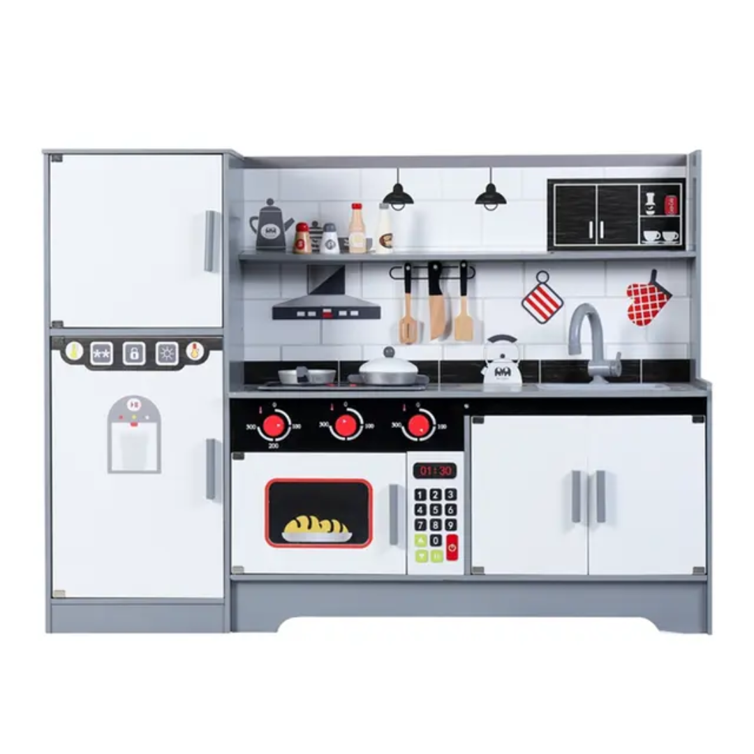 Silver  wooden kitchen